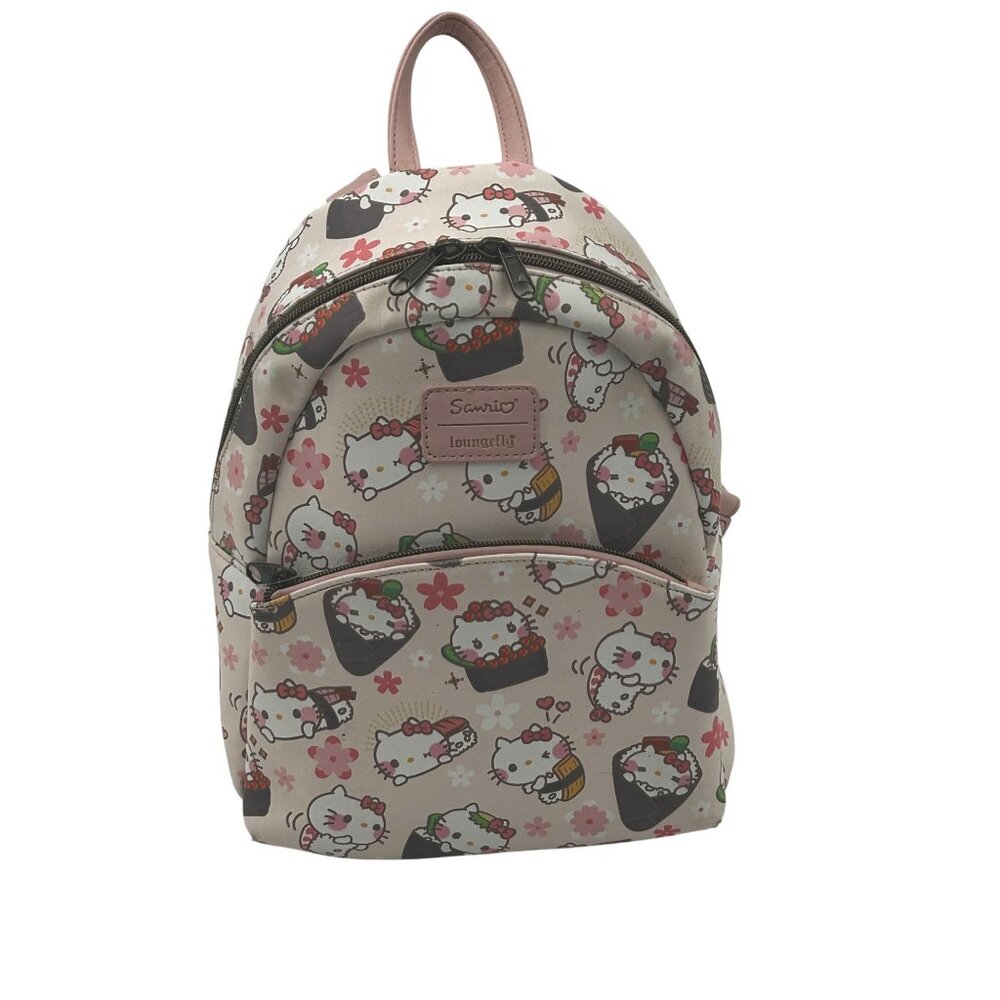 Loungefly Sanrio x Hello Kitty Sushi Mini Backpack Pink‎ Vegan Leather